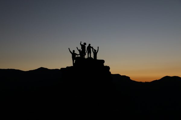 Group On Top Of Rock