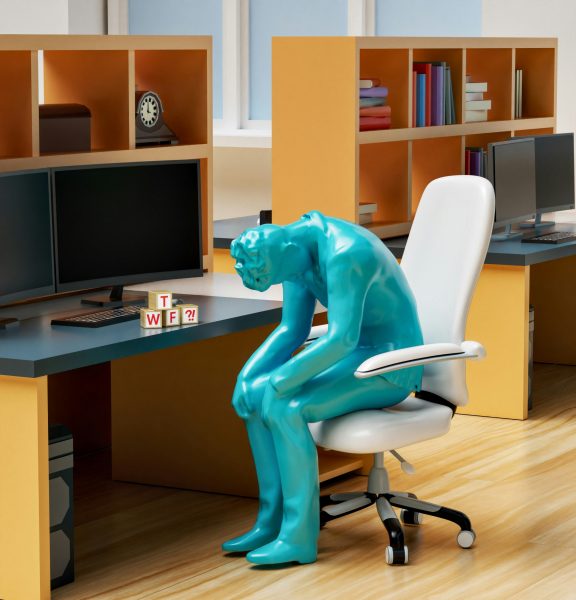 Depressed Office Worker