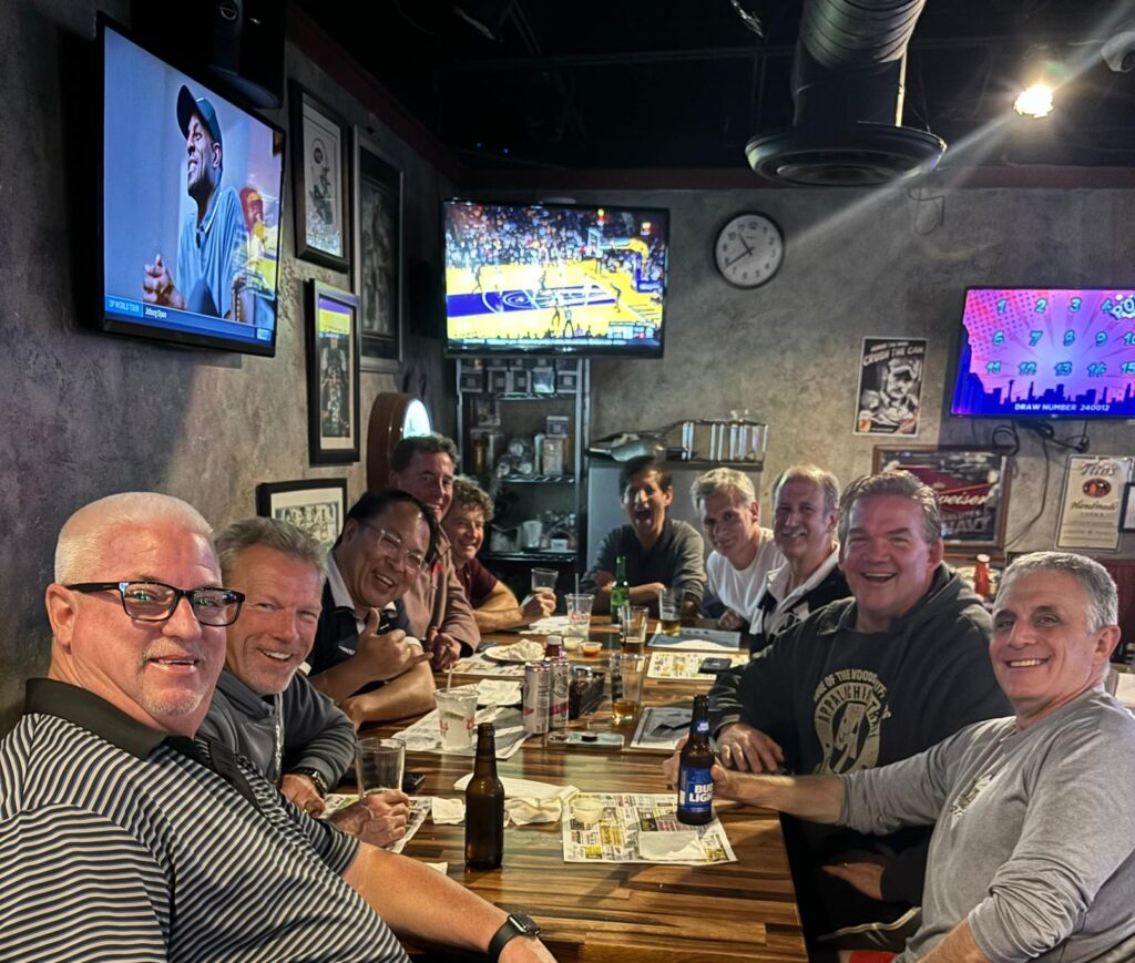 Tennis Group Meeting At The Bar